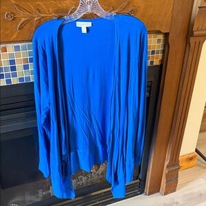 Dana Buchman Open-Front Draped Cardigan - Royal Blue